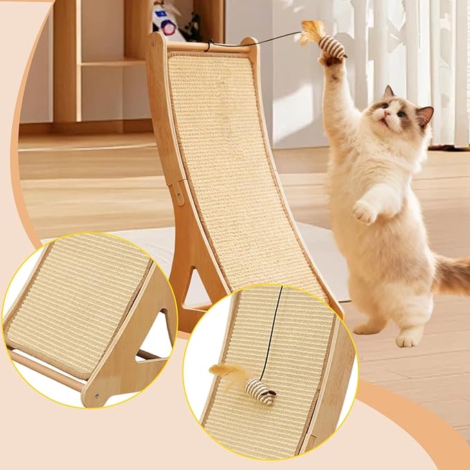 Cat Scratcher Bed Cat Scratching Board Climbing Tower Furniture Protector Vertical Wooden Structure Multifunctional Use Suitable for Pet Supplies, Cat Scratcher