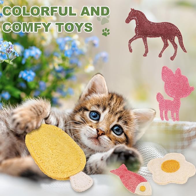 Bite Resistant Catnip Playing, Durable and Interesting, Flower Shaped Cat Teeth Chew Playing Catnip Filled (Yellow White, 4 Pcs), Intended for Bedroom/Balcony/Living Room