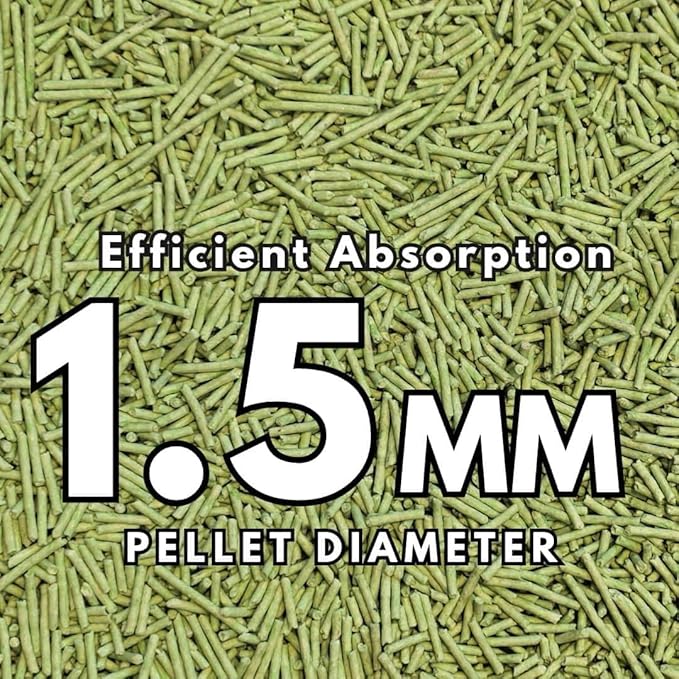 Pea Based Cat Litter, Dust Free Cat Litter, Low Tracking, and Natural Odor Control, Scented, Flushable (1 Pack, Green Tea)