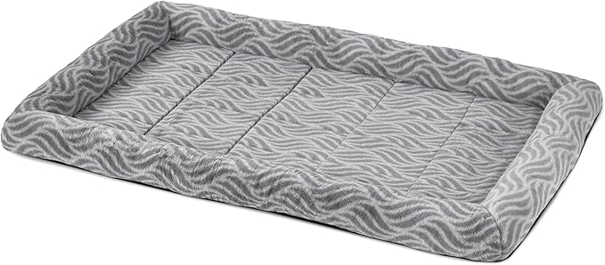 MidWest Homes for Pets QuiteTime Deluxe Wave Bolster Bed for Extra Large Dogs; Easily Machine Wash and Dry; Gray; 48"; 40248-WVGY