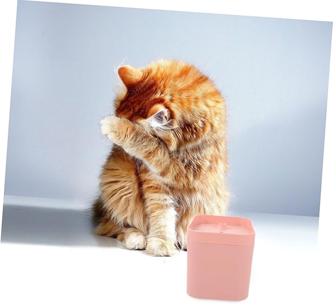 POPETPOP Battery-Operated Pet Water Dispenser Auto Circulating Cat and Dog Drinking Fountain Elegant Flower Shape Easy to Clean
