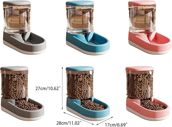 Pet Feeding Bowl Cats Water Dispenser Food Feeder Treat Bowl Automatic Dog Houseware Watering Supplies Pet