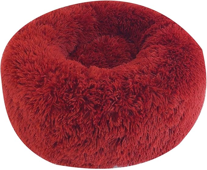Thereisno Soft Handmade Pet Bed for Cat or Small Dog Detachable Round Bed for Fall Winter Indoor Sleeping Furniture Cat Bed