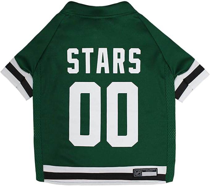 Pets First NHL Dallas Stars Jersey for Dogs & Cats, Large. - Let Your Pet Be A Real NHL Fan!