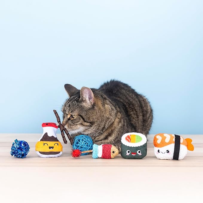 Fringe Studio True SOYMATES, Set of 6, Multipack Cat Toy Set, Pet Shop Collection (610008)