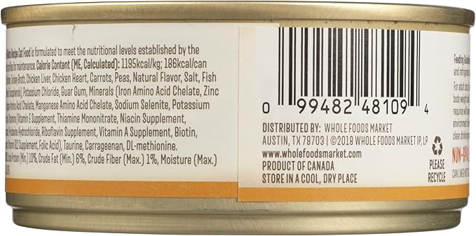 Whole Paws, Grain-Free Wet Cat Food, Turkey & Giblets Loaf Recipe, 5.5 Ounce