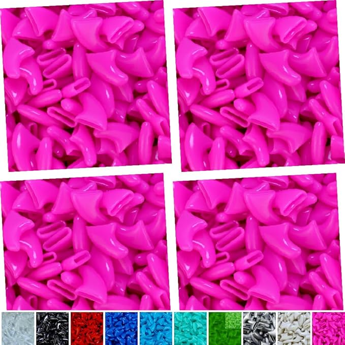 zetpo 80 pcs Cat Nail Caps | Cat Claw Covers | with Adhesives and Applicators (Rose, XS)