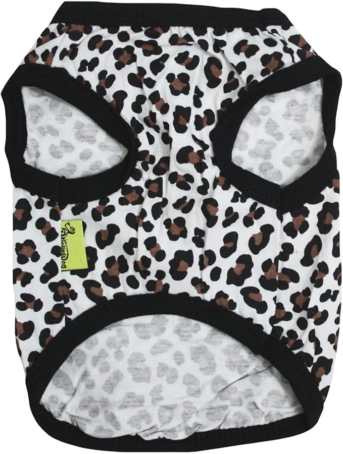 Petitebella Black Skull Face Puppy Dog Shirt (Leopard, X-Small)