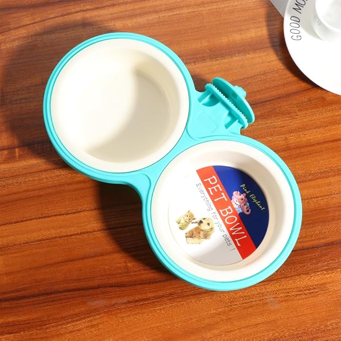 Sosoport 1pc Hanging Pet Double Bowls Large Pet Feeder for Cats and Dogs and Easy to Space-Saving Design for Convenient Feeding Cages