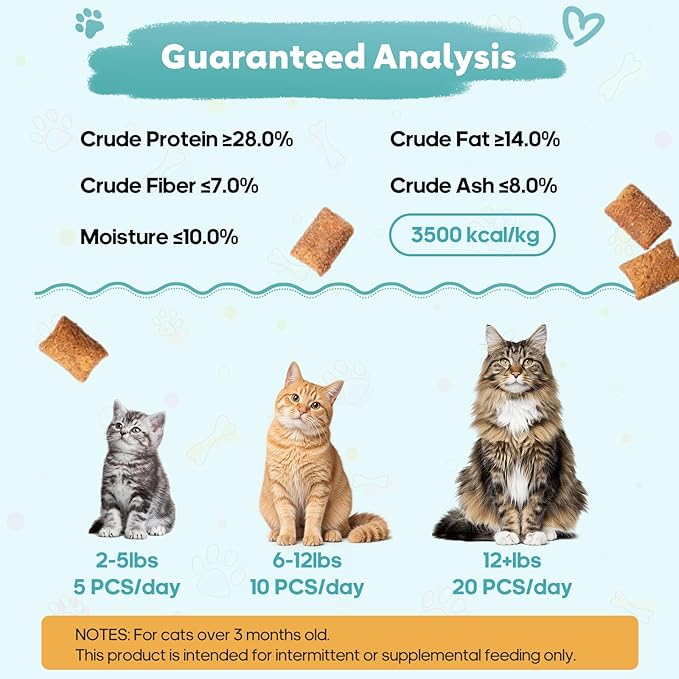 13.4 OZ Crunchy Cat Treats for Indoor Cats Classic Crunchy and Soft Kitten Snack with Real Chicken Training Biscuits for Teeth Cleaning Feline Snacks Tasty Mixed Flavor