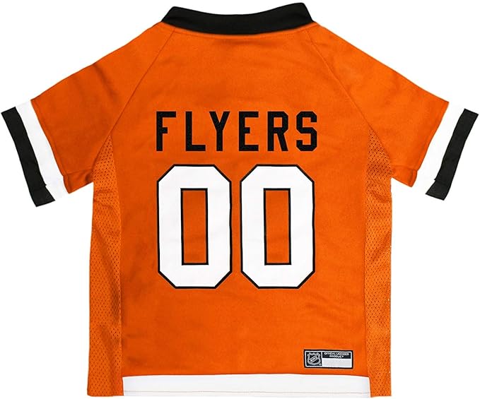 NHL Philadelphia Flyers Jersey for Dogs & Cats, X-Large. - Let Your Pet Be A Real NHL Fan!