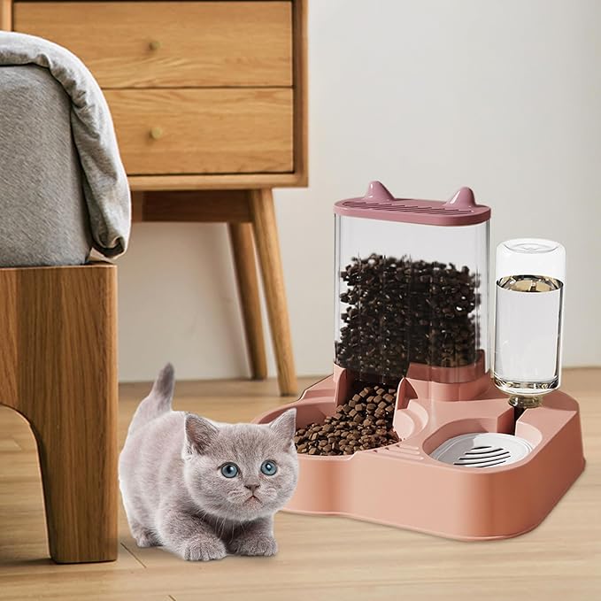 Automatic Cat Feeder,Cat Water Dispenser Food Pet Feeder | Large Capacity Fod Storage Container, Automatic Dog Food Bowl, Pet Supplies