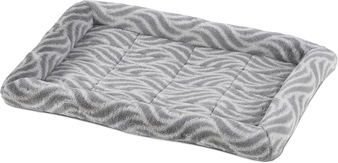 MidWest Homes for Pets QuiteTime Deluxe Wave Bolster Bed for Small Dogs; Easily Machine Wash and Dry; Gray; 24"; 40224-WVGY