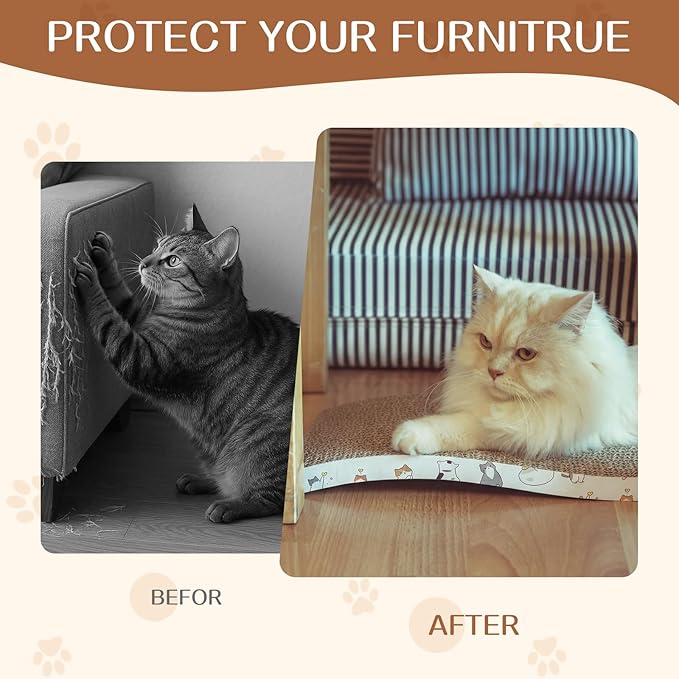 16pcs Small Cat Scratching Cardboard Bulk 13.4x6x0.8 Inch Durable Cat Scratch Pad Reversible Cardboard Safe for Indoor Kitten Shelter Stray Kitten Sleep Biting Play and Grind Claws(Wavy)