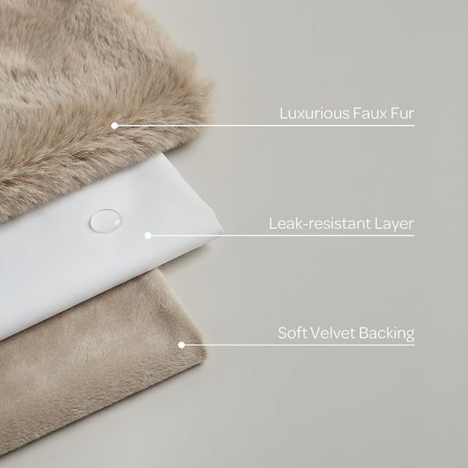 4 Cats & Dogs Pet Faux Fur Throw Blanket – Ultra Soft, Waterproof, Leakproof, Washable, Large (50"x60") Plush Pet Blanket for Couch, Bed, Sofa Protection – Luxurious, Cozy & Durable - Taupe