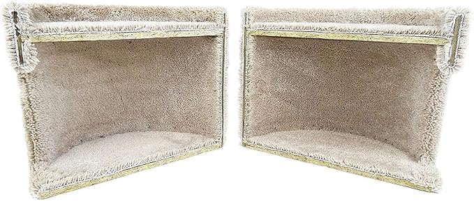 Maykoosh Artisanal Abode Spacious Cat Tree Perch for Large Cats, Durable Carpet Upholstered Cat Play Tower, Sturdy Wood Construction Brown
