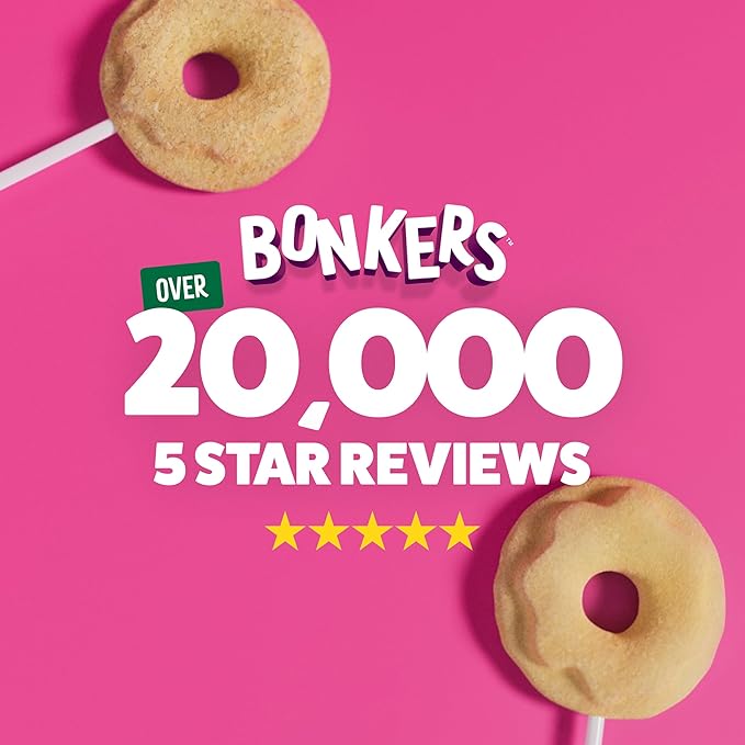 Bonkers Purrpops Krispy Kreme Limited-Edition Freeze-Dried Chicken Flavored Lollipop Cat Treats, 4 Pieces (Pack of 12)