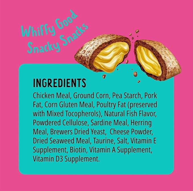 Bonkers Cat Treats, Seafood & Eat It Flavor, Crunchy & Gooey, 16 oz Value Pack with Free Seafood Purrpop Sample, Plus 4 Cat Spring Toys