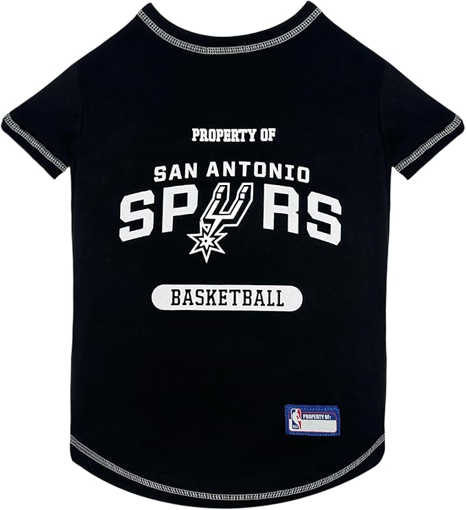Pets First NBA Licensed Hoodies & T-shirt for Dogs & Cats, SAN Antonio Spurs, Large