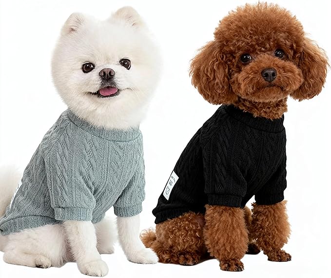 Kitten Clothes, Dog Cat Sweaters Pet Puppy Knitwear Costume Fall Winter Coat for Small Medium Cats Dog Girl Boy Fit 2.2-23lb