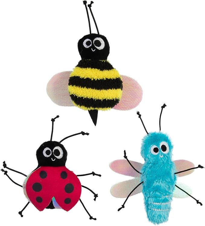 Mad Cat Buggin' Out Bulk Bin Catnip & Silverline Blend Wild and Wacky Bug Cat Toy, Pack of 24 Bugs