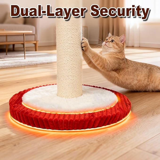 Carousel Interactive Cat Toys for Indoor Cats, 32" Tall Cat Scratching Posts for Indoor Cats Adults with Rotating Top, Cute Cat Scratch Post with Hanging Cat Toys, Medium
