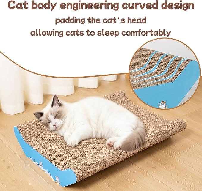 Cat Scratcher Cardboard Cat Scratch Pad Bed 22.8x16.5 Inch Extra Large Corrugated Cat Scratching Board Furniture Protector for Indoor Cats, Large Cats & Multi-cat Homes