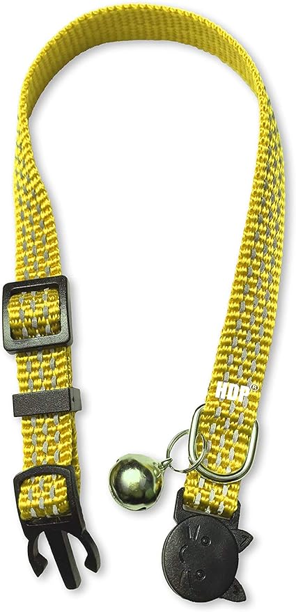 HDP Breakaway Reflective Cat Collars Color:Yellow