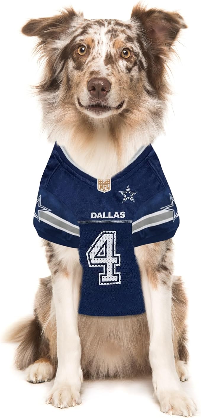 Pets First NFLPA DAK PRESCOTT JERSEY PET JERSEY, NFL Dog Shirt, Size XX-Large, Dallas Cowboys Mesh Jersey for Dogs
