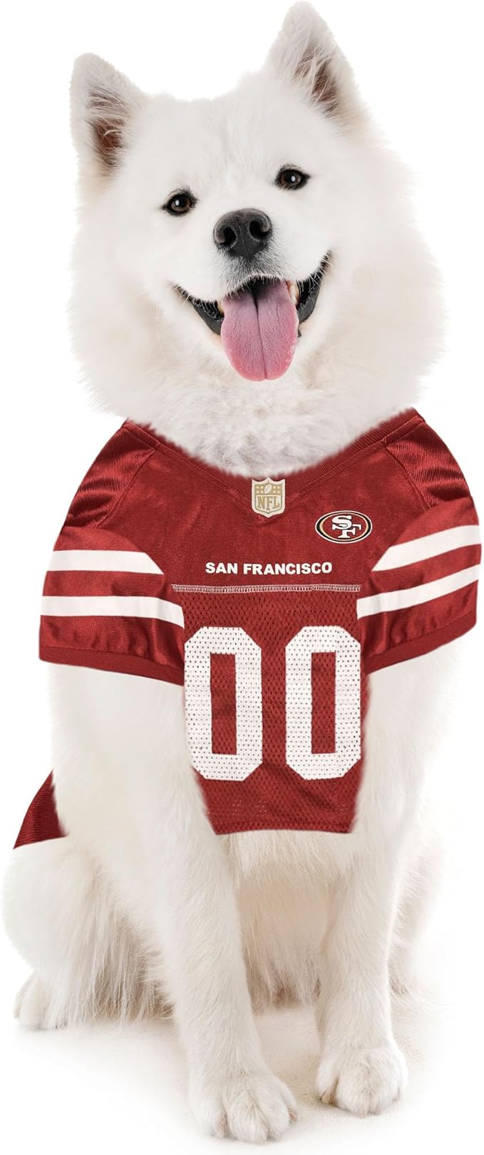 Pets First NFL San Francisco 49ers Dog Jersey, Size XX-Large, Football Shirt Costume for Pet, Dog Sports T-Shirt, NFL Team Clothing for Cats, Licensed Pet Apparel Available in 7 Sizes and 32 Teams