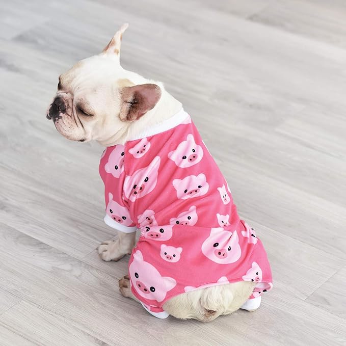 CuteBone Dog Halloween Pajamas Puppy Onesies Small Dogs Soft Pjs Coat Cat Apparel Comfy Pet Christmas Clothes Outfit Doggie Bodysuit P46XXL