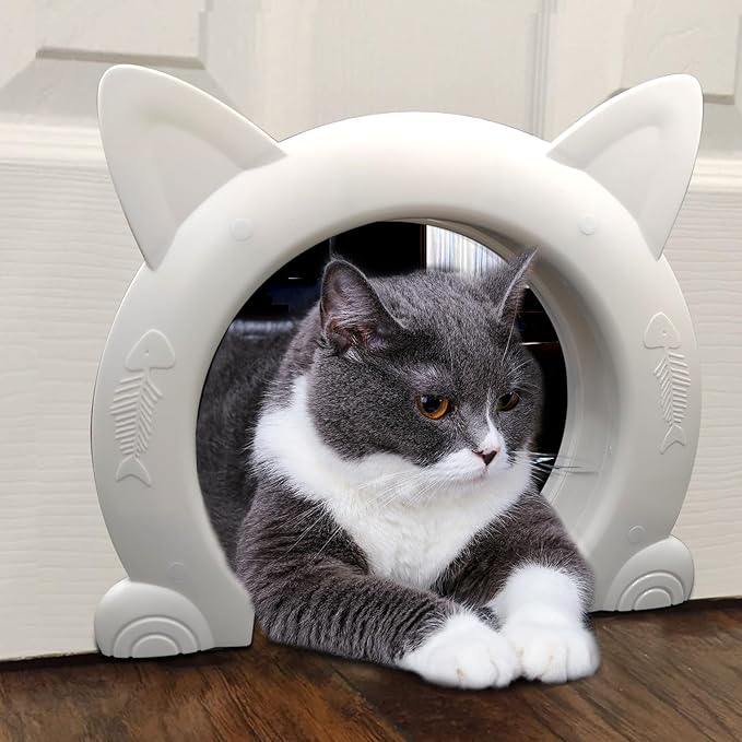 Cat Door for Interior Door,Hidden Pet Litter BoxPet Door for Cats up to 25 lbs Pet Box,Pass Through Opening 8.46x7.87 in（XL）