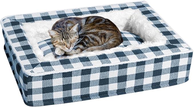 Washable Dog Bed | Soft Pet Calming Sleeping Nest Furniture - Pet Sofa Bed for Small Dogs - for Living Room Crate Interior Bedroom Home