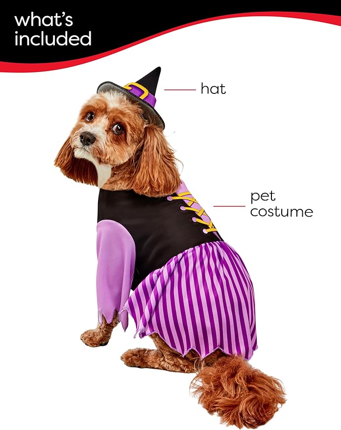 Rubies Witch Pet Costume for Dogs or Cats, Medium