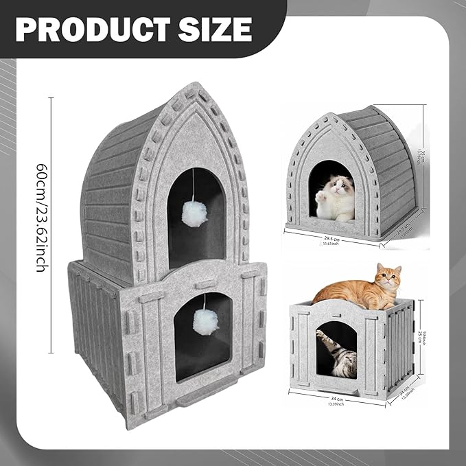 Cat Scratcher Cat Lounge Bed Thickened Multipurpose Kitten Sleeping Nest Furniture Protector for Interaction Indoor Sleeping, 1 Set