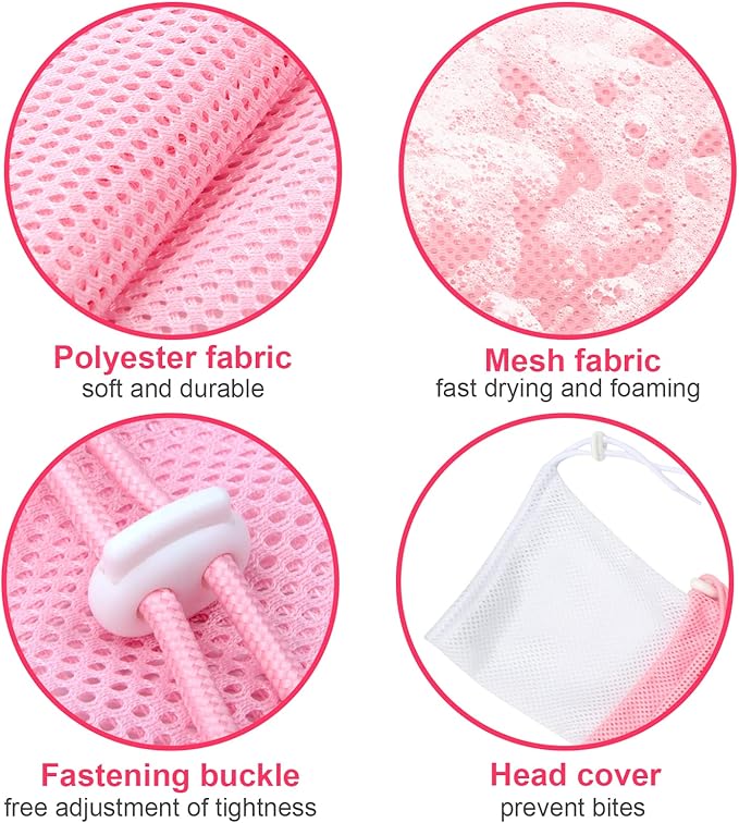 Catcan Cat Bathing Bag, Breathable Cat Grooming Bag, Anti Scratch Adjustable Cats Shower Washing Bag with Mesh for Nail Trimming