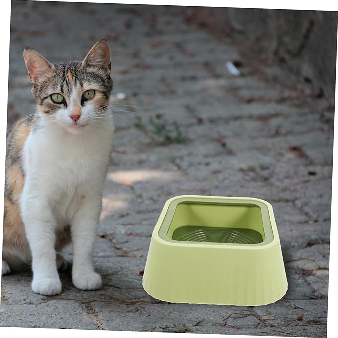 BESPORTBLE Pet Water Bowl Spill-Resistant Floating Mechanism Plastic Feeder for Small Pets Keeps Water and Dry for Home Use