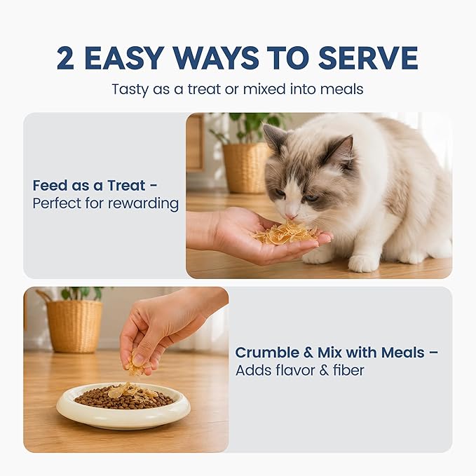 Soft Cat Treats, Chicken & Pollock Ultra-Thin Slices, Easy-Chew Snacks for Picky Cats, Kittens & Seniors, with Taurine, 3.2 oz