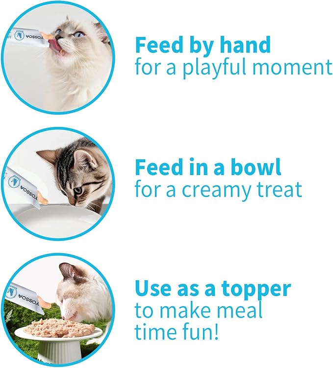100tubes Cat Treat Lickable, Omega-3 Fish Oil for Skin and Coat Health Squeezable Creamy Purée Cat Treat Real Chicken Puree Lickables Bulk Wet Squeeze Treats for Kittens Healthy Grain-Free