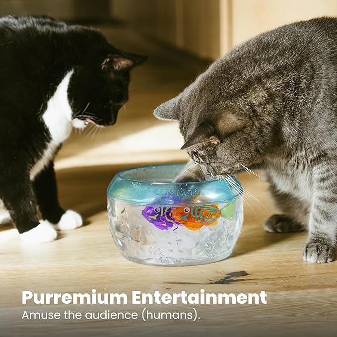 Catstages Meow-smerizing Fish Electronic Cat Toys, 2Pk, Replacement Pack for Meow-smerizing Fish Bowl, Multicolored