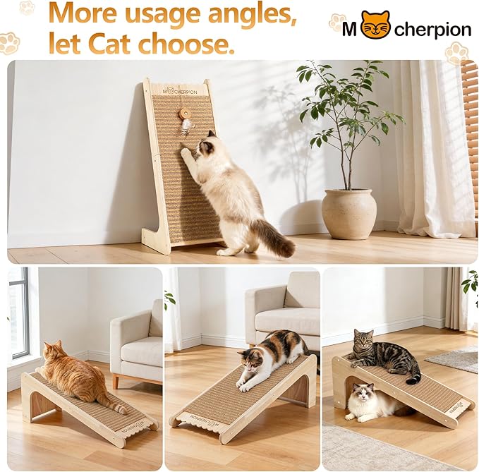Natural Cork cat Scratching Post-Cat Scratching Pad-cat beds for Indoor Cats-Scratching Board Toy-cat ramp-cat Scratch Cardboard,Easy Replace-Eco-Friendly Sustainable-cat Gifts
