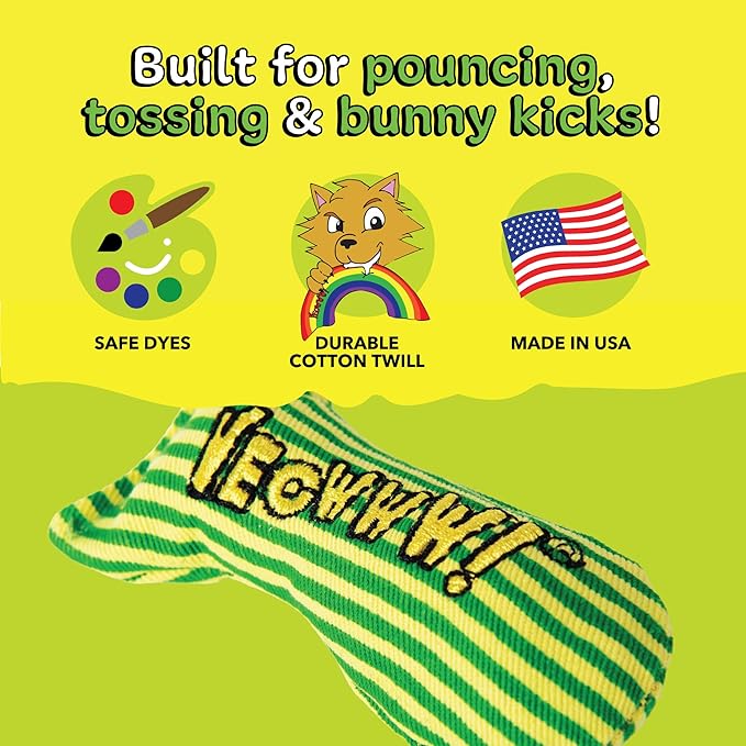 Yeowww Stinkies Catnip Toy, Stripes
