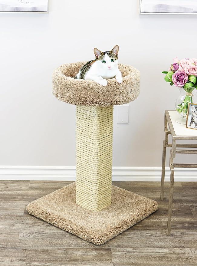 Prestige Cat Trees Brown Solid Wood Cat Scratching Post and Sleeper, Large