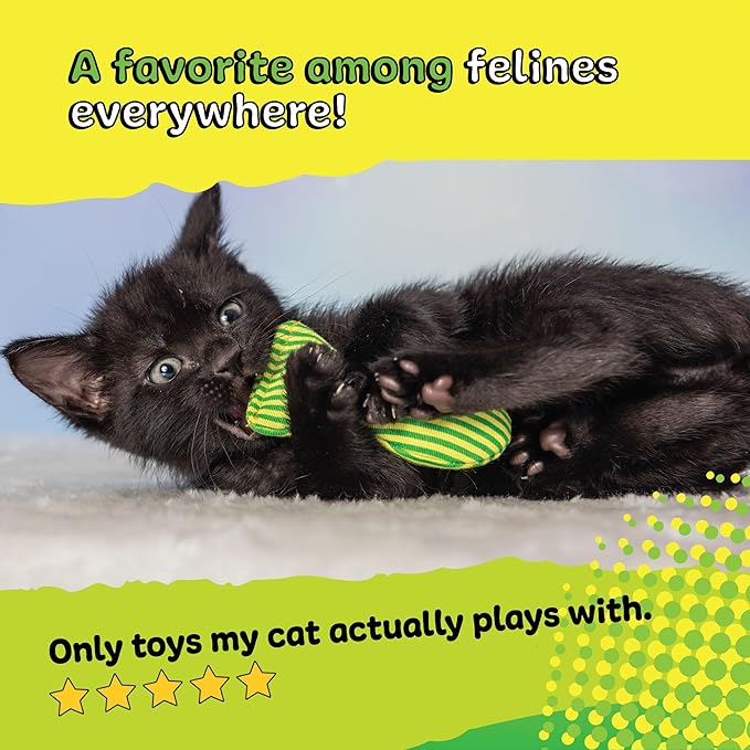 Yeowww Stinkies Catnip Toy, Stripes