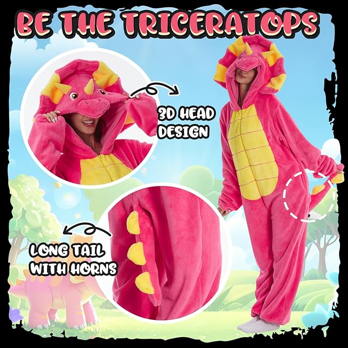 HSCTEK Fuzzy Teddy Fleece Adult Onesies Pajamas - Teen Long Sleeve Zip Up Hooded Blanket Sleep - One Piece Costume