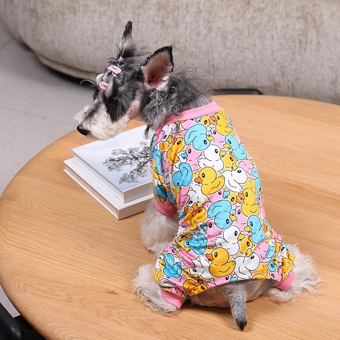 CuteBone Fleece Dog Pajamas Clothes Puppy Jammies Pet Apparel Cat Onesie for Chihuahua Yorkie Frenchies P319S