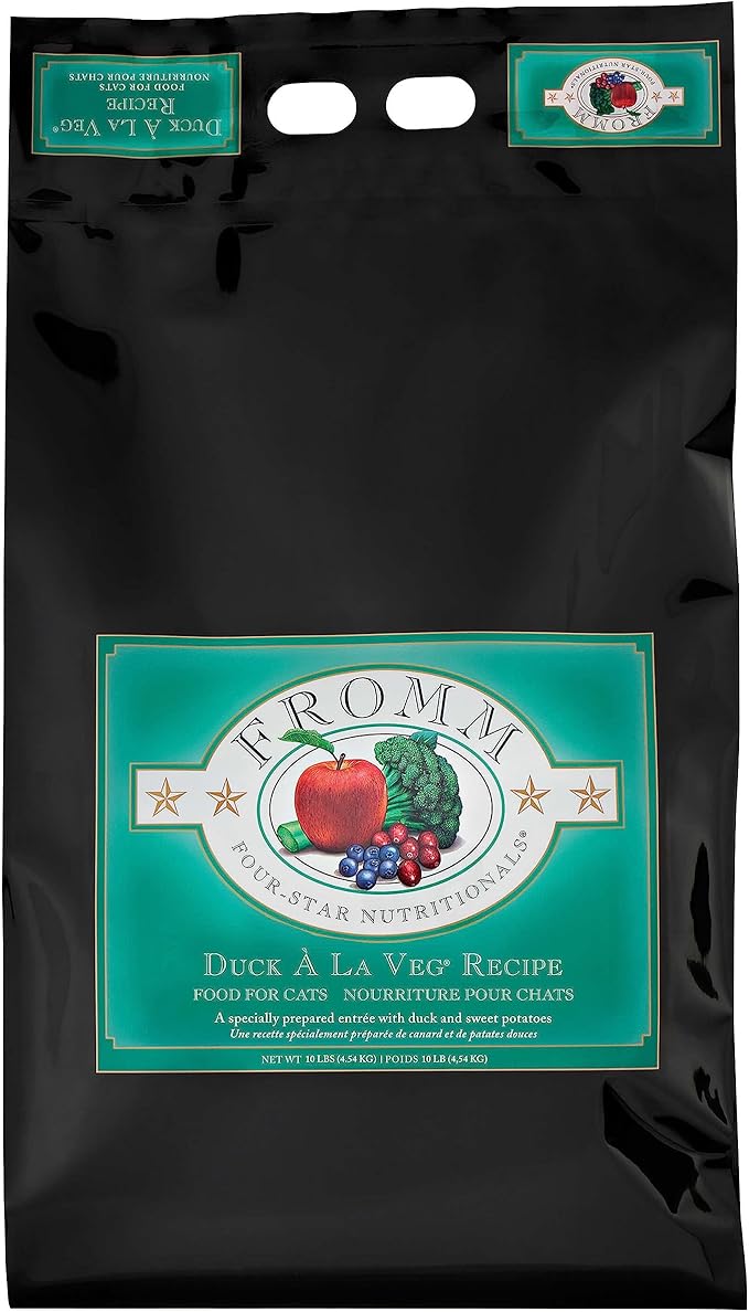 Fromm Four-Star Nutritionals Duck A La Veg Cat Food - Premium Dry Cat Food - Duck Recipe - 10 lb