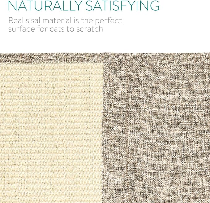 Navaris Cat Scratch Mat Sofa Protector - Natural Sisal Furniture Protector Scratching Pad for Cats - Scratch Carpet for Bed, Chair