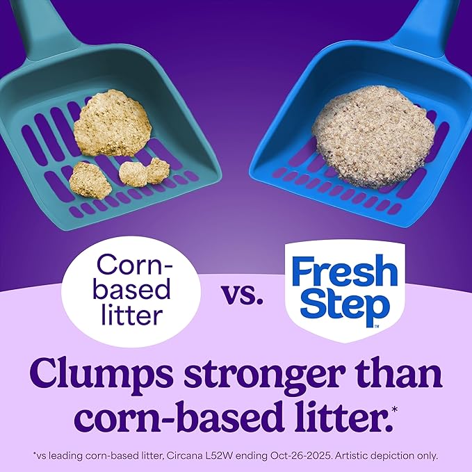 Fresh Step Heavy Duty Odor Block Advanced Multi Cat Clumping Litter with Febreze, 17.5 lb (Package May Vary)