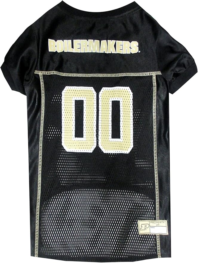 Pets First NCAA College Purdue Boilermakers Mesh Jersey for DOGS & CATS, X-Large. Licensed Dog Jersey with your Favorite Football/Basketball College Team